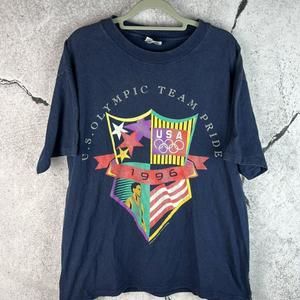 Usa Olympic Team Pride 1996 Shirt Retro Tee Navy